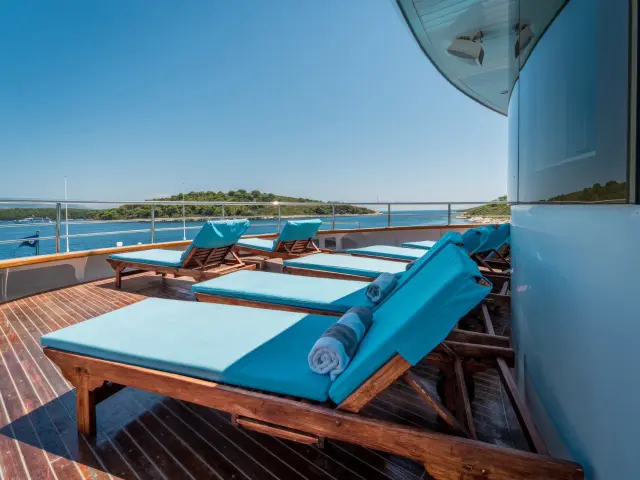 Yacht Riva deck
