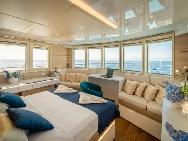 Yacht Riva cabin