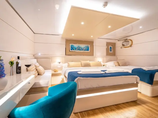 Yacht Riva cabin