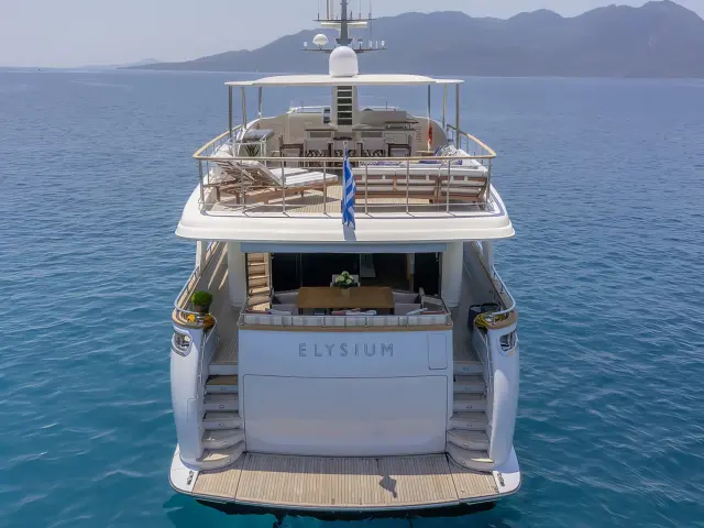 Yacht Elysium back view