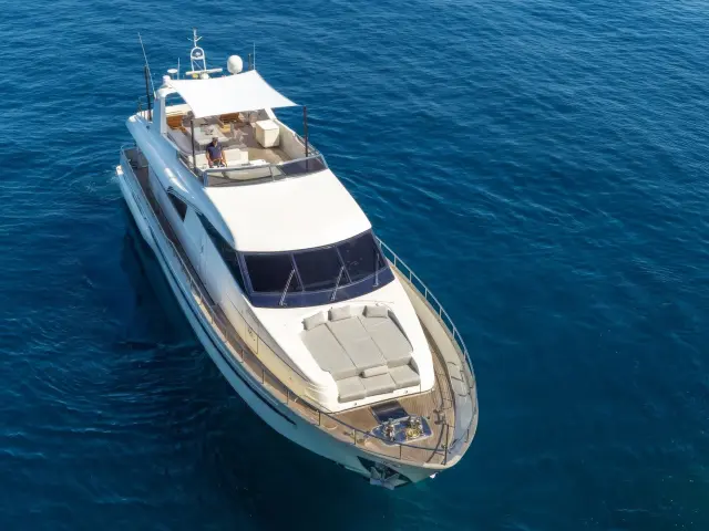 Yacht The Bird aerial view