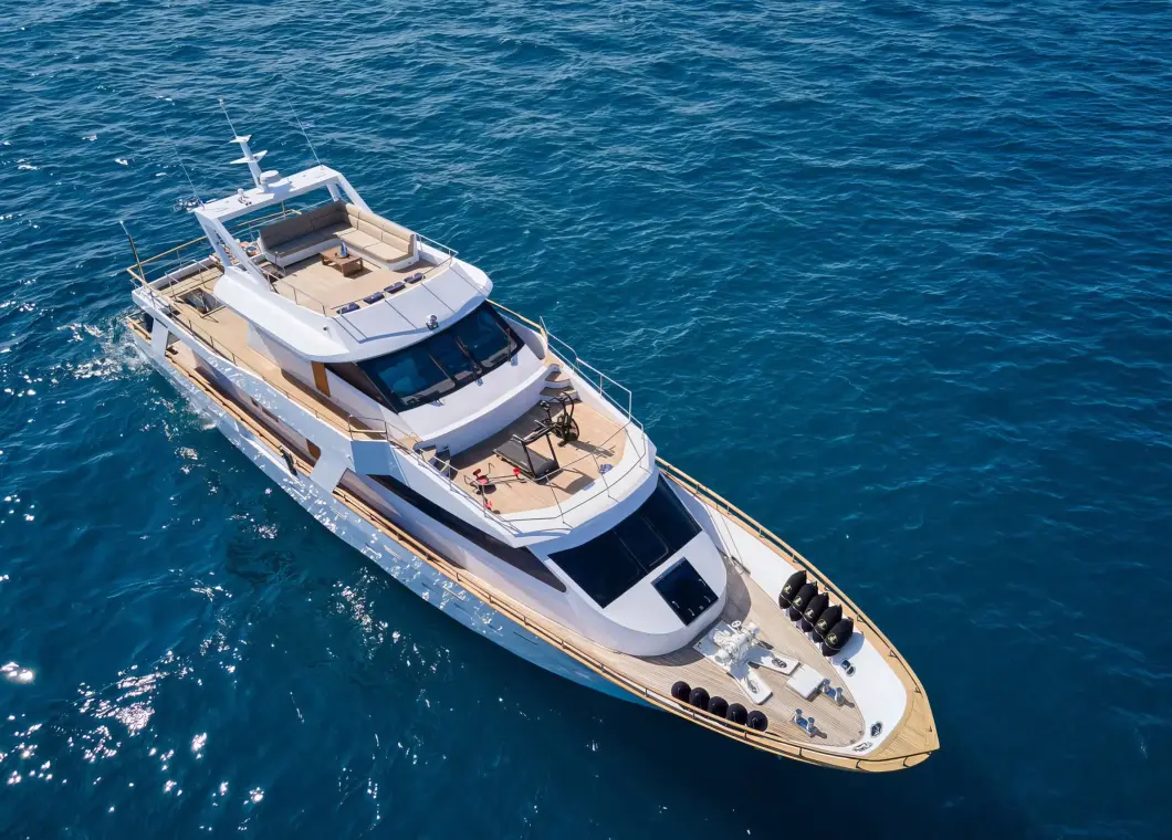 Yacht Wide Liberty aerial view