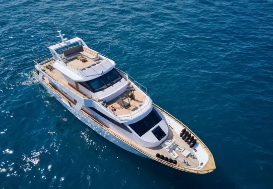 Yacht Wide Liberty aerial view