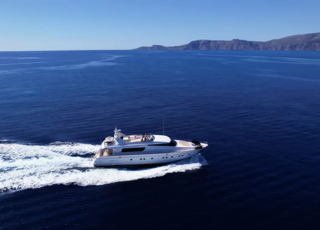 Yacht Alegria aerial view