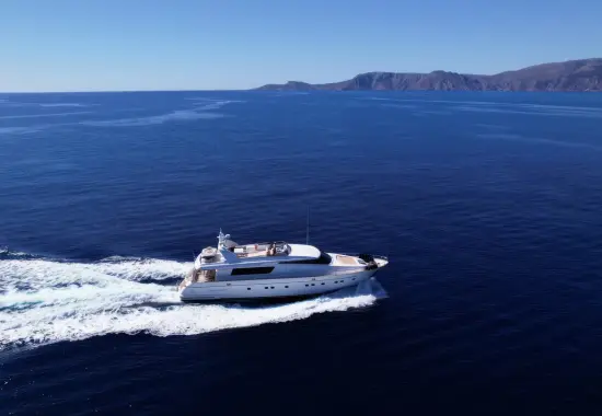 Yacht Alegria aerial view