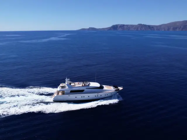 Yacht Alegria aerial view