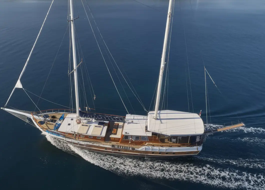 Yacht Perla aerial view