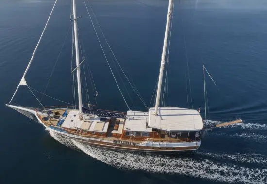 Yacht Perla aerial view