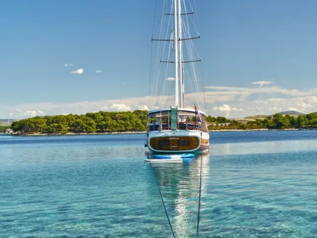 Yacht Perla back view